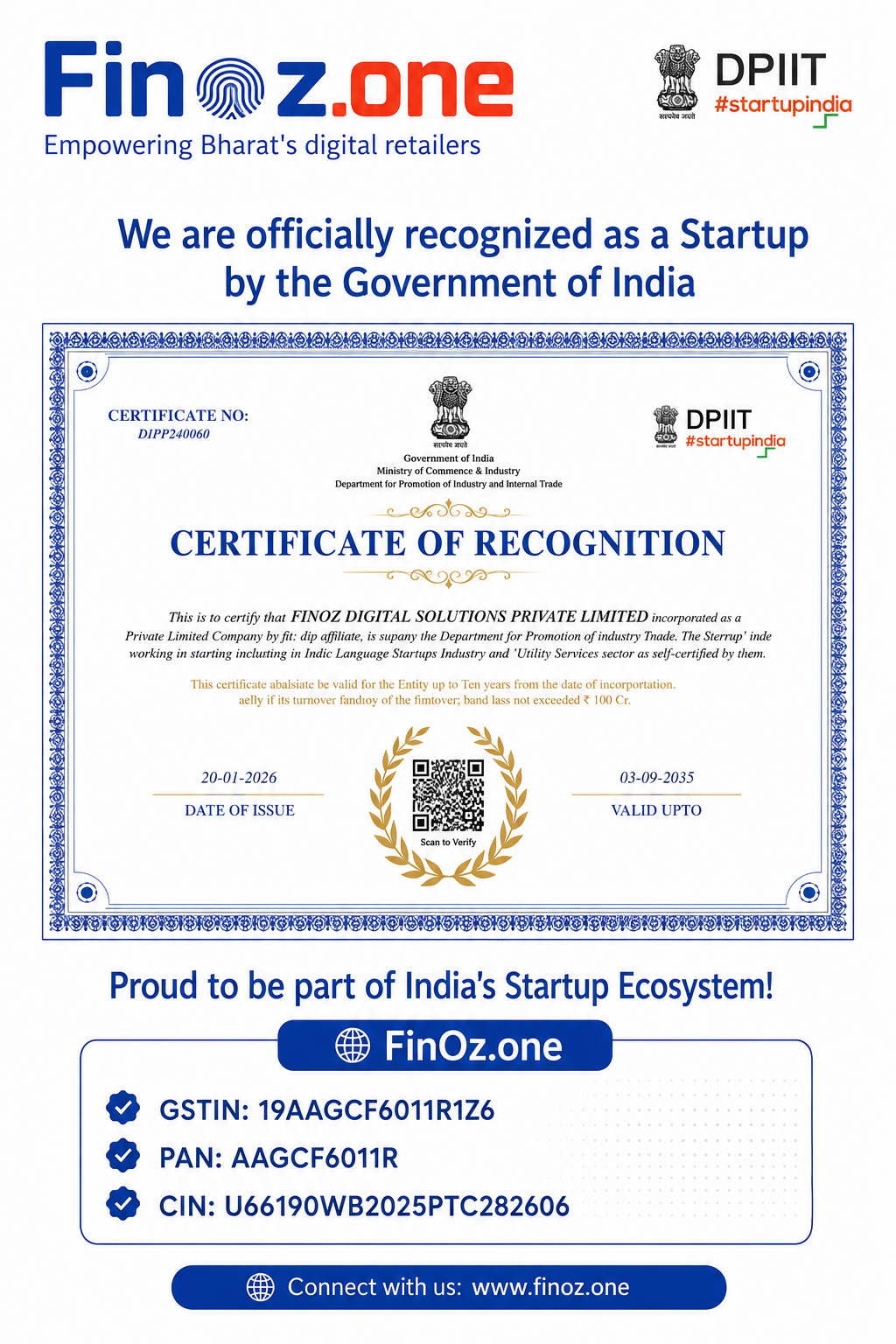 Start-Up India Certificate