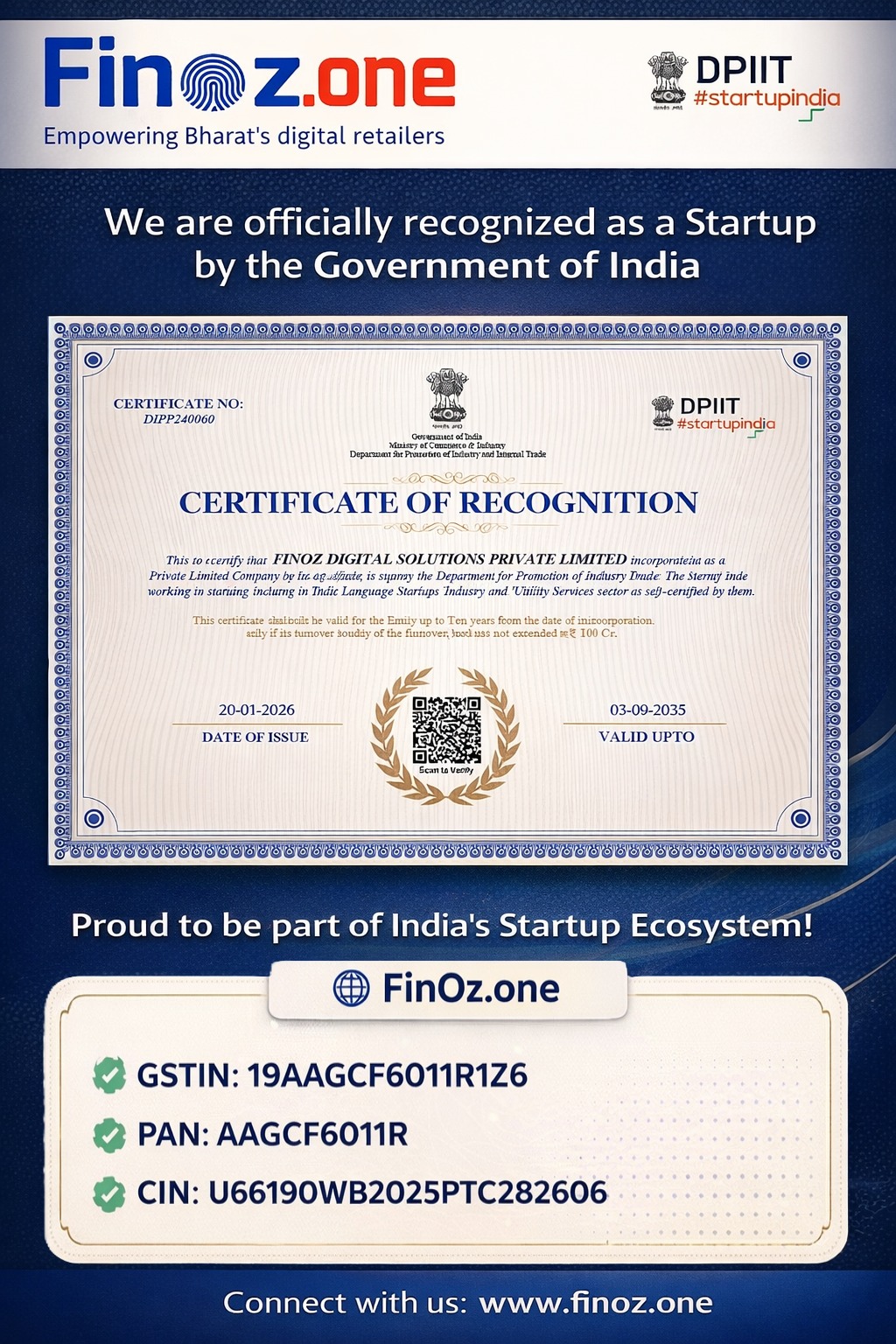 Start-Up India Certificate